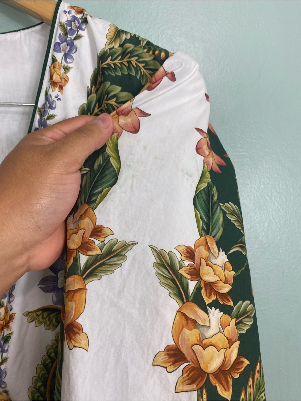 Farm Rio Green Nature V Neck Buttoned Maxi Dress Floral XL - Picture 8 of 14